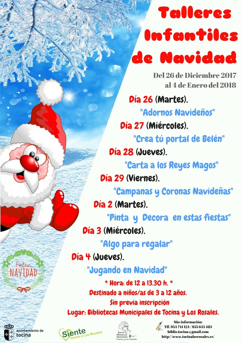 Cartel. Talleres Navidad 2017-2018