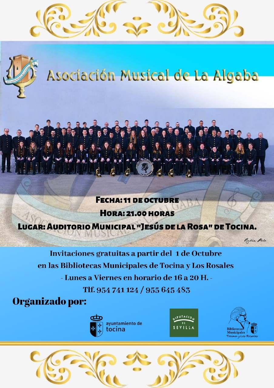 Cartel. Concierto Musica. La Algaba. Octubre 2019
