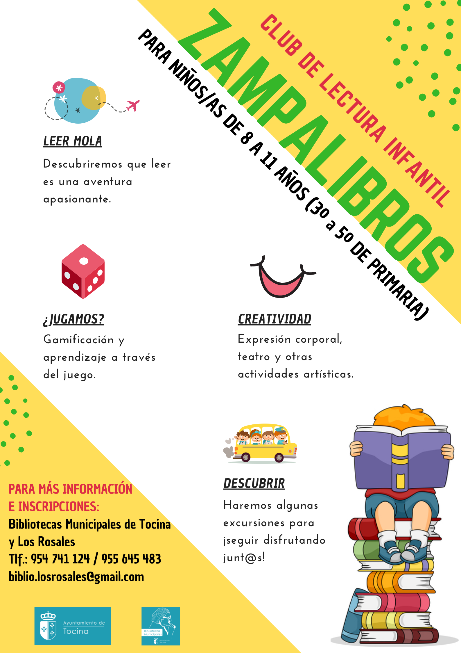 COMIENZAN LAS INSCRIPCIONES PARA LOS CLUBES DE LECTURA ¿LEER EN FAMILIA¿ Y  ¿ZAMPALIBROS¿