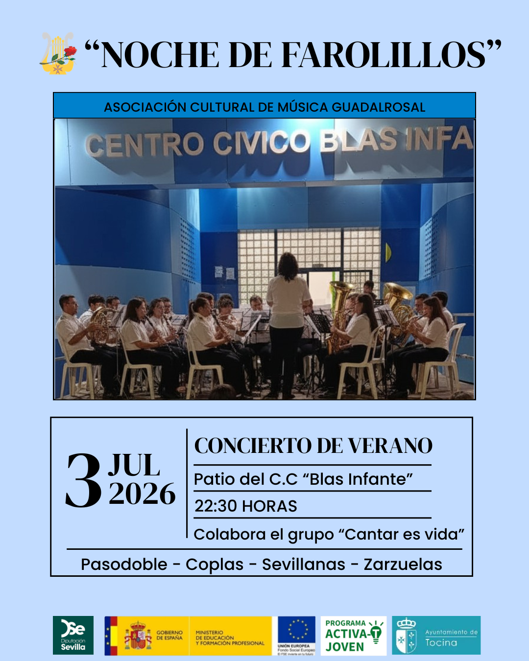 Cartel Noche de farolillos