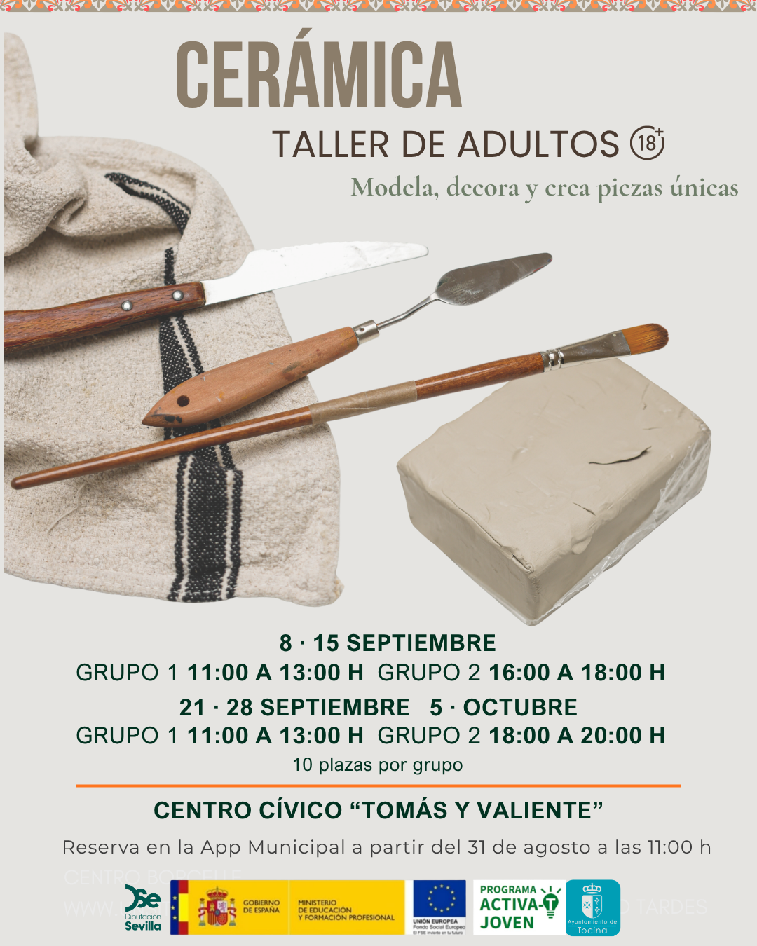 Cartel Taller Cerámica